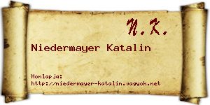 Niedermayer Katalin névjegykártya