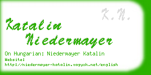 katalin niedermayer business card